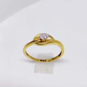 22k gold leaf design ladies ring