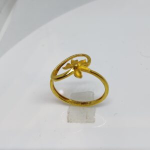 22k gold plain flowers ladies ring