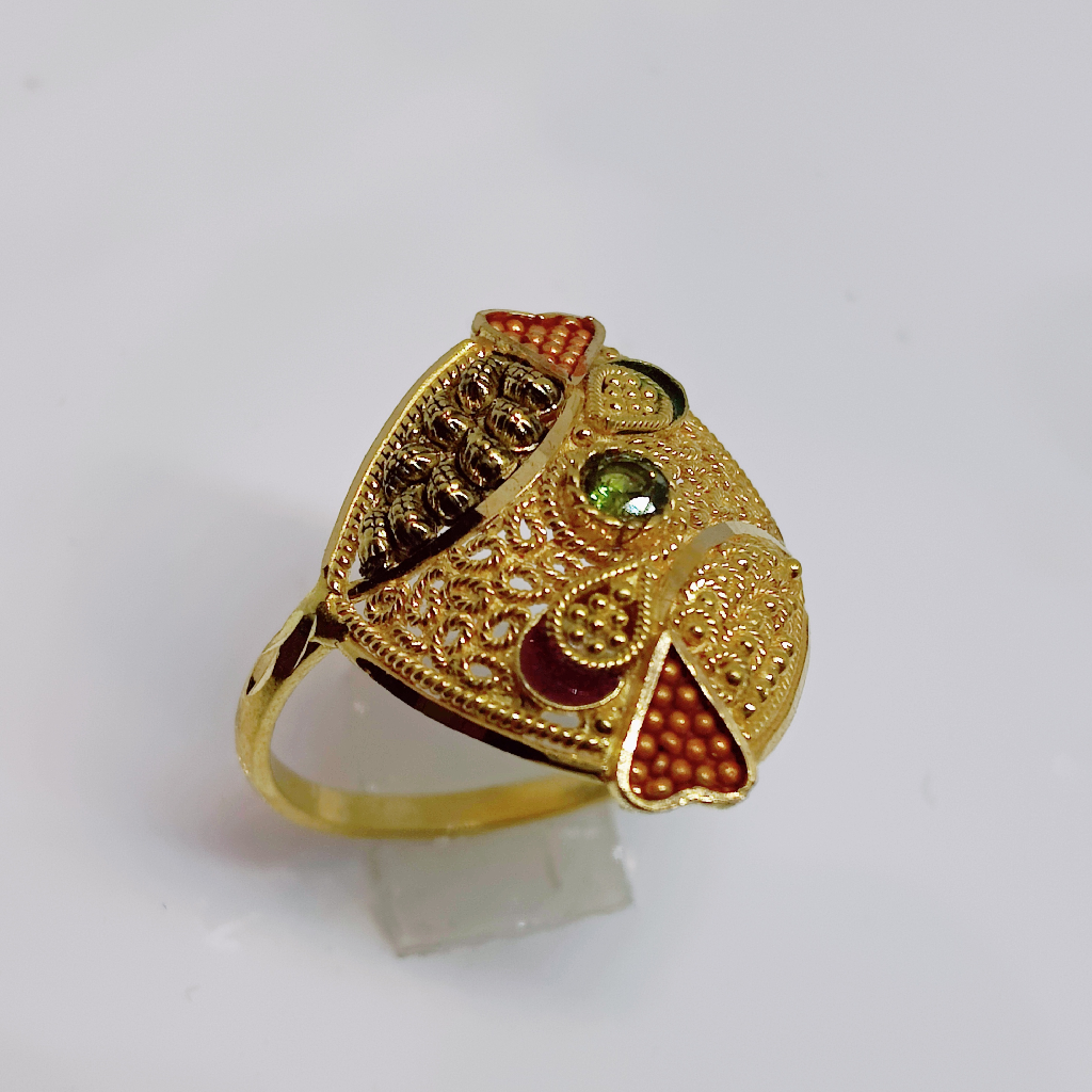 22k gold exclusive kalkatti ladies ring - Image 2