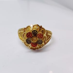 22k gold flower design exclusive ring