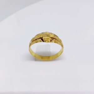 22k gold plain nakshi work ring