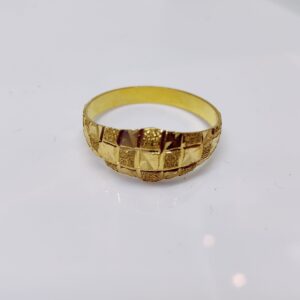 22k gold plain nakshi work ring
