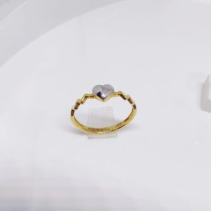 22k gold plain heart shape ring