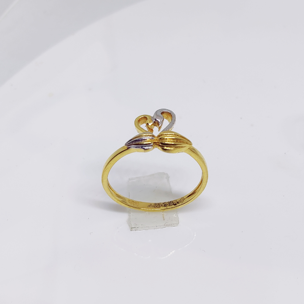 22k gold plain duck design ladies ring