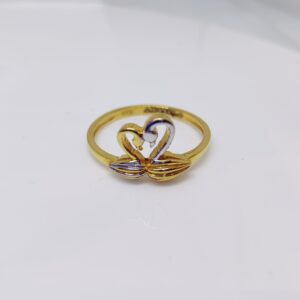 22k gold plain duck design ladies ring