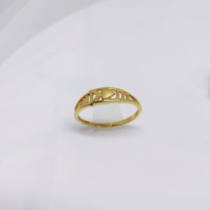 22k gold plain heart shape ladies ring
