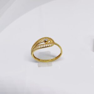 22k Gold Plain Solitaire Ladies Ring