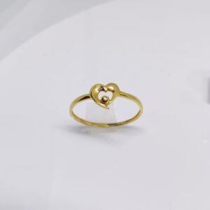 22k gold plain heart shape  ledies ring