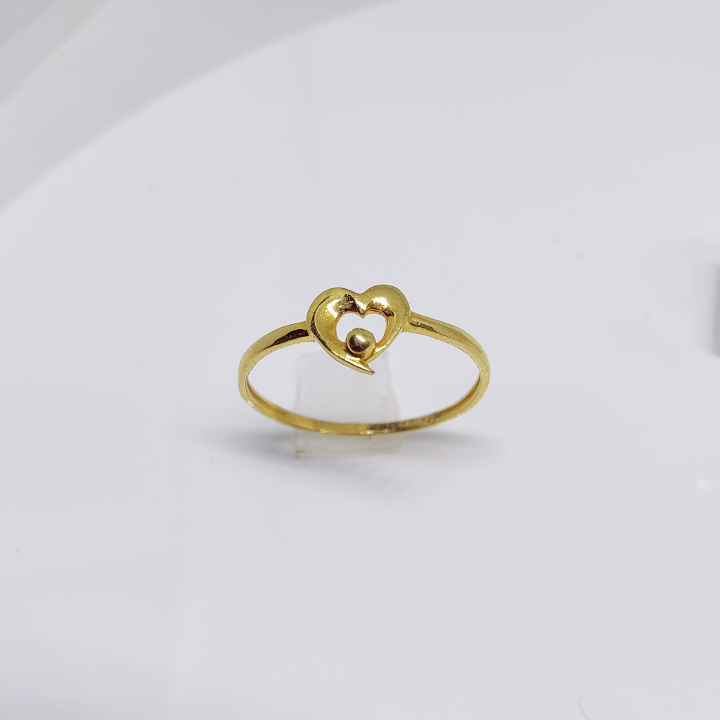 22k gold plain heart shape  ledies ring