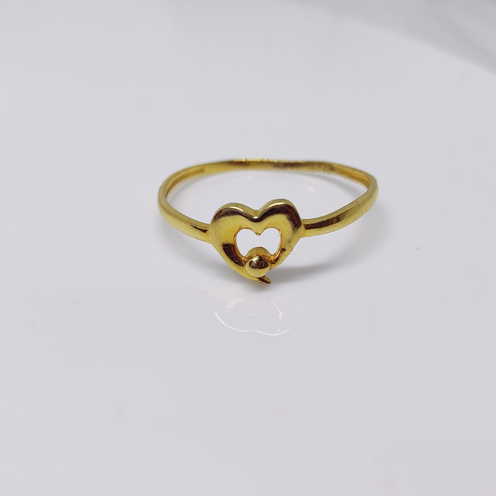 22k gold plain heart shape ledies ring