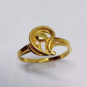 916 gold mango shape ring