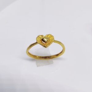 22k gold heart shape casting ring