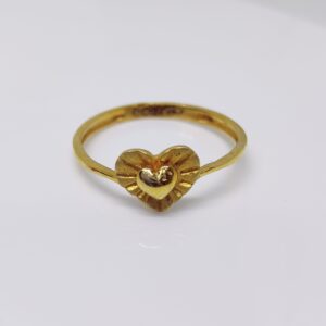 22k gold heart shape casting ring