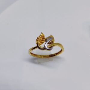22k gold leaf rodium exclusive casting ring