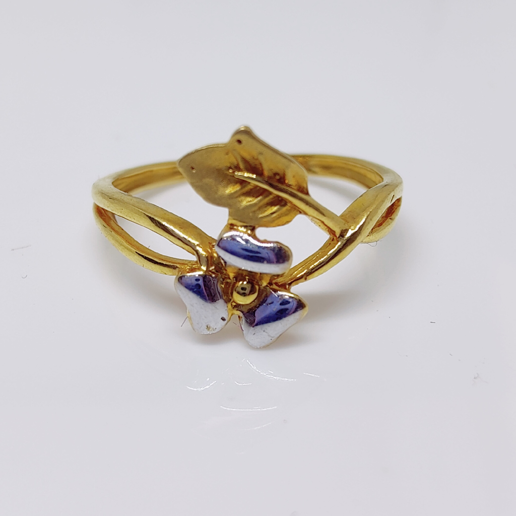 916 gold flower design exclusive ring