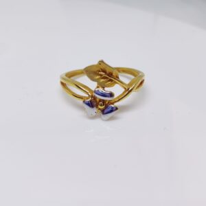 916 gold flower design exclusive ring