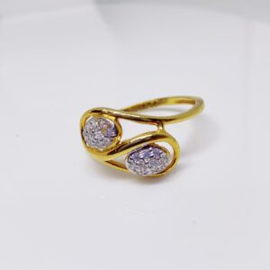 22K Gold Cross Diamond Ladies