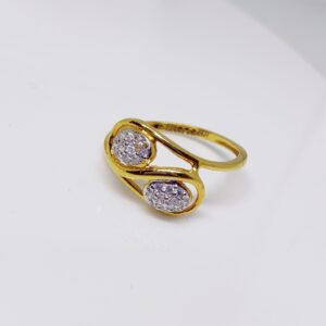 22K Gold Cross Diamond Ladies