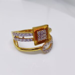 22K Gold Diamond Ladies Ring