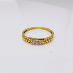 22K Gold Simple Nice Diamond Ladies Ring