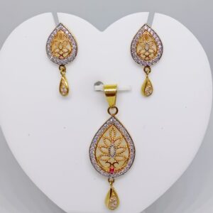 20k gold Contemporary design exclusive pendant set