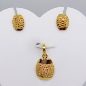22k gold plain nakshi Beautiful pendant set