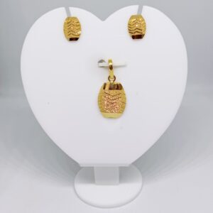 22k gold plain nakshi Beautiful pendant set