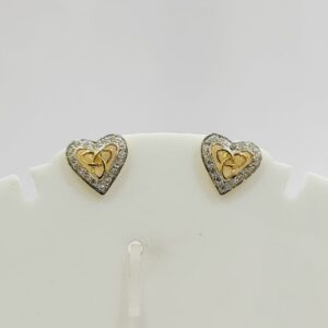 916 gold heart shape CZ tops