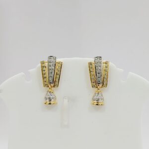 22k Yellow Gold cut-out Interlink CZ Tops
