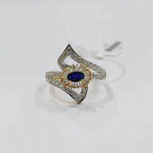 22k gold Classy Blue colour stone ladies ring