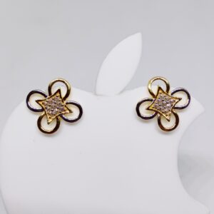 18k gold diamond flower design tops