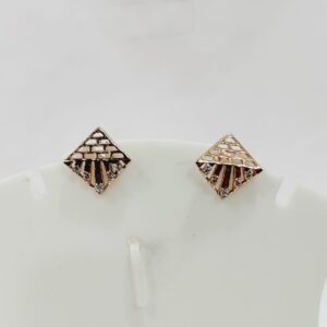 18k rose gold square tops