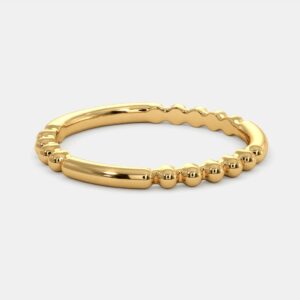 22k gold bubbles design plain ladies ring
