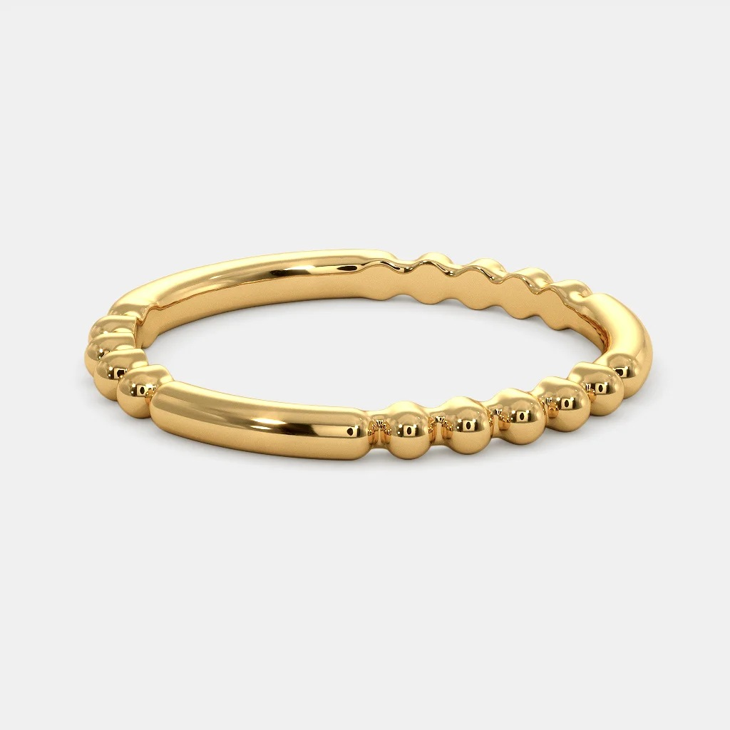 22k gold bubbles design plain ladies ring