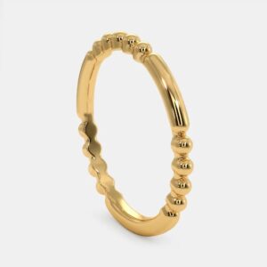 22k gold bubbles design plain ladies ring