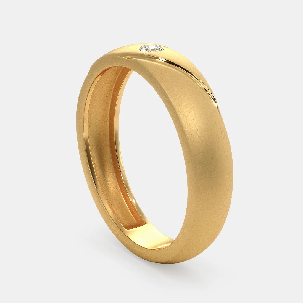 22k gold single stone ladies and gents ring