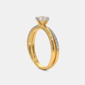 22k gold single stone ladies solitaire ring