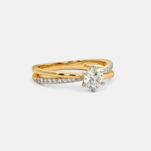 22k gold single stone ladies solitaire ring