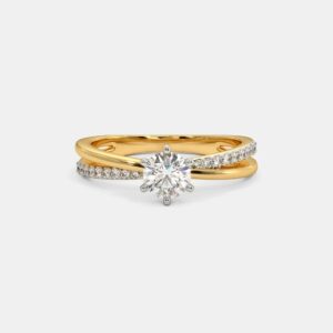 22k gold single stone ladies solitaire ring
