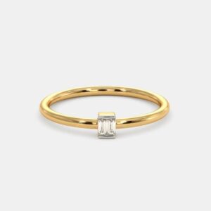 916 Gold Single Stone Ladies Ring