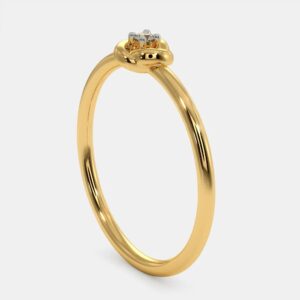 22k single stone ladies ring