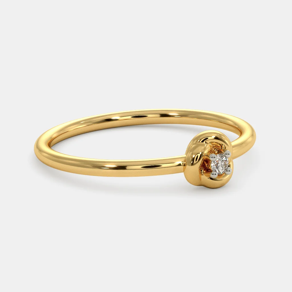 22k single stone ladies ring