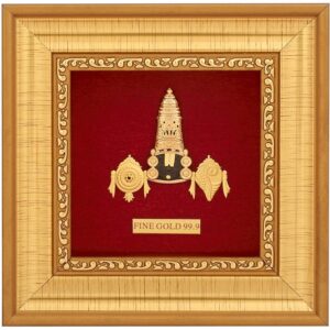 24k gold leaf tirupati balaji frame