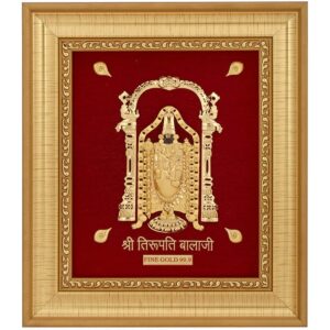 24k gold leaf tirupati balaji frame