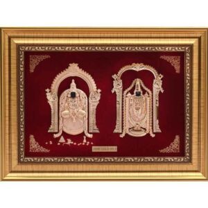 24k gold leaf padmavati-balaji gifteble frame