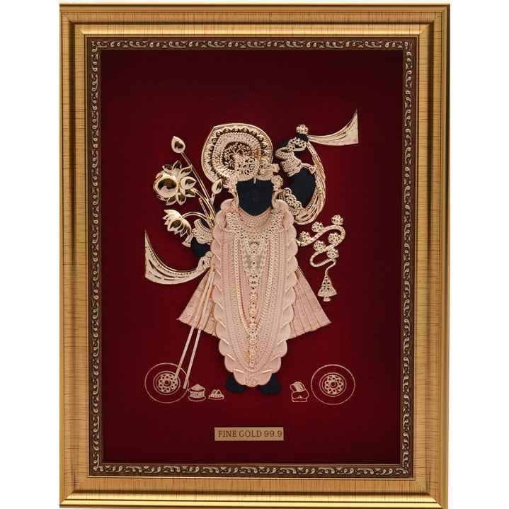24k gold leaf shreenathji frame