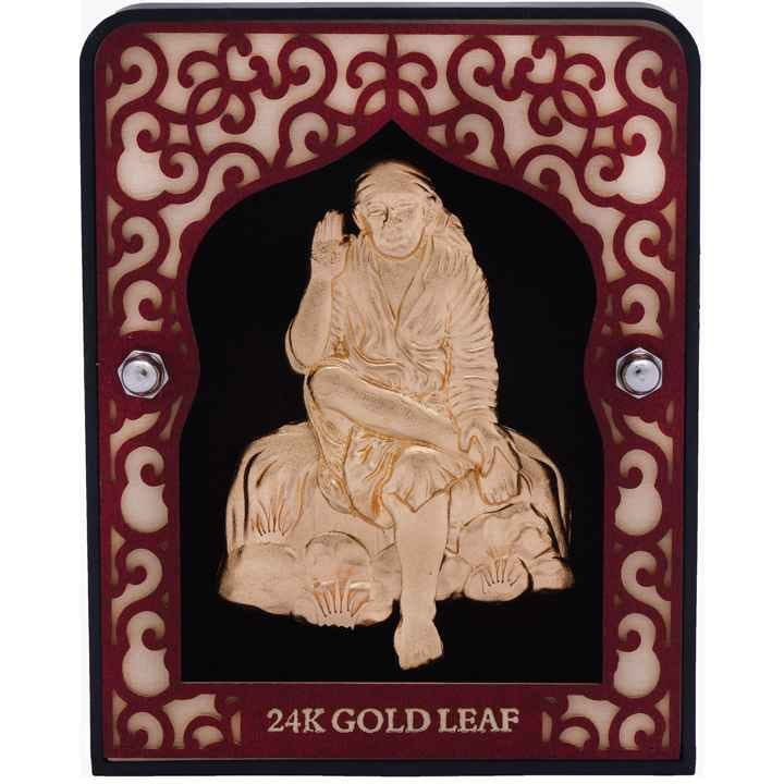24k gold leaf sai Baba frame