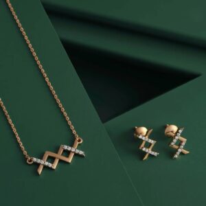 18k rose gold Pendant Set