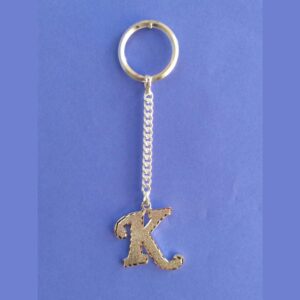 silver K Alphabet letter exclusive casting kiychain