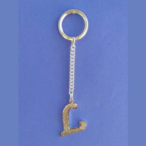 silver L Alphabet letter exclusive casting kiychain